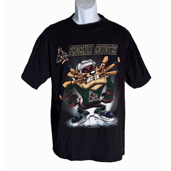 PHOENIX COYOTES Short Sleeve NHL Black T-Shirt Large - Picture 1 of 5